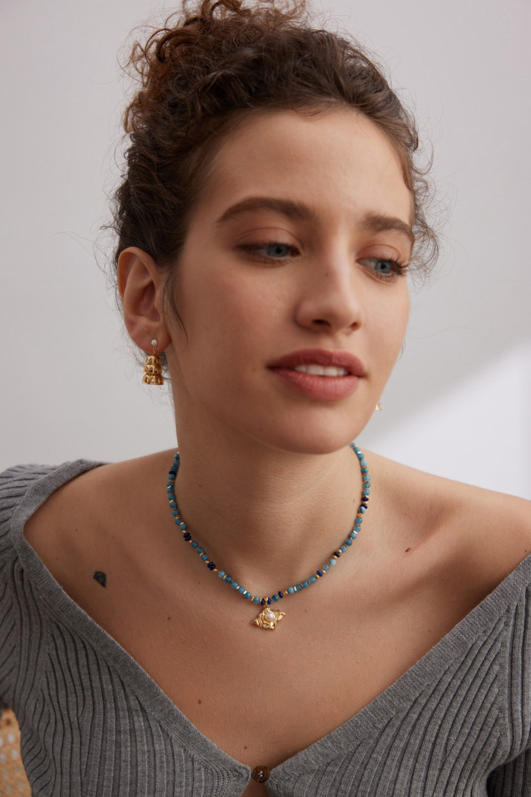 Azure Pearl Necklace